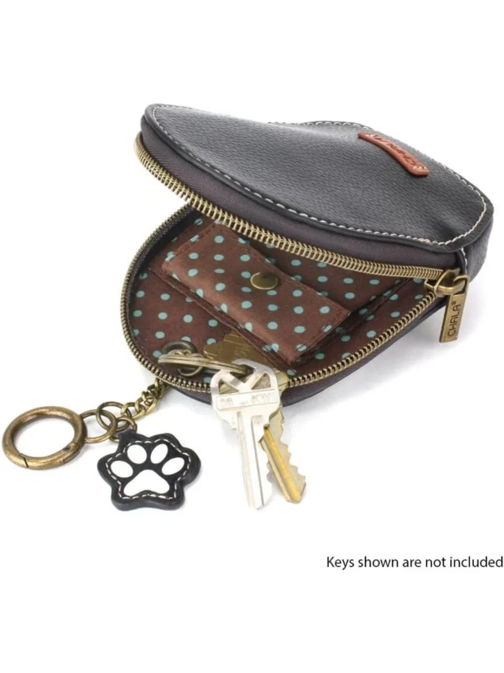 RFID Mini Coin Purse Keychain - Women's Card Holder & Coin Accessory - Black